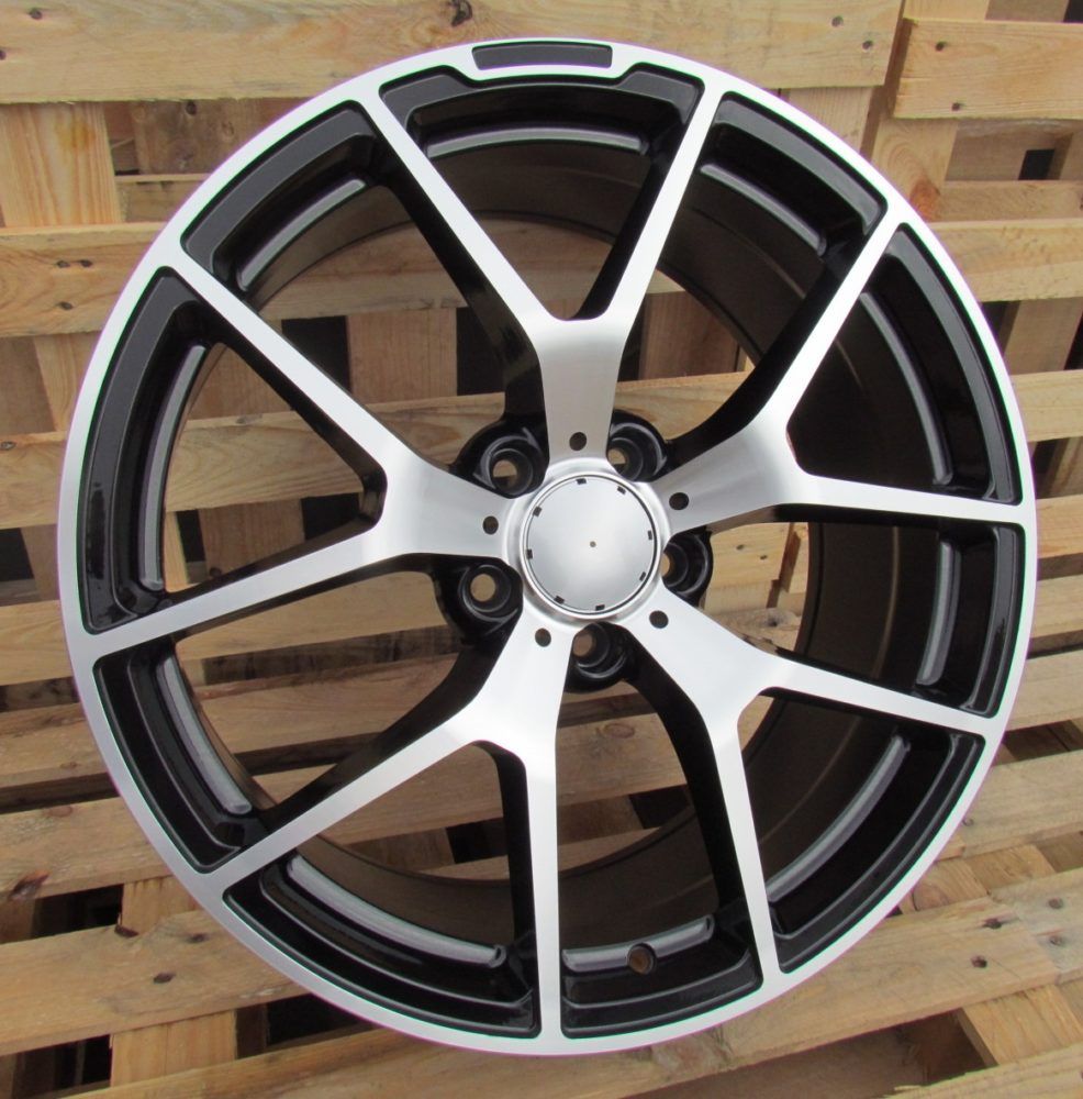  R20x9.5 5X112 ET 35 66.6 BK933 Black Polished (MB) For MER (K4) (Rear+Front) 9.5x20 ET35 5x112