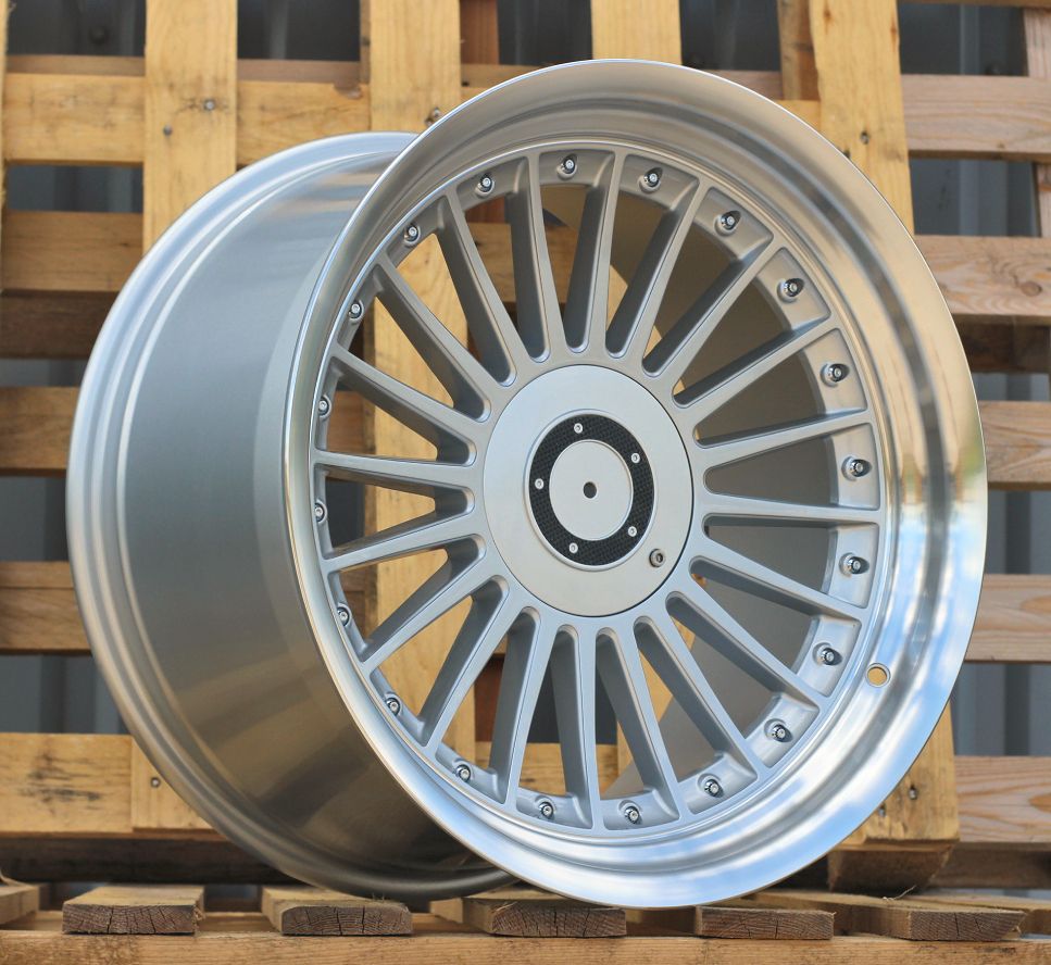  R19x8.5 5X120 ET 20 72.6 B1803 Silver+Polished Lip (SP) For BMW (Z6) (ALPINA Style Rear+Front) 8.5x19 ET20 5x120