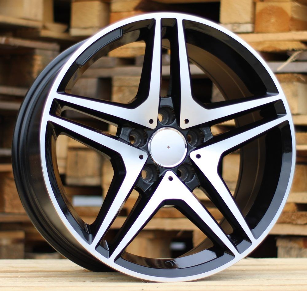  R17x8 5X112 ET 40 66.6 BK443 Black Polished (MB) For MER (L1) 8x17 ET40 5x112