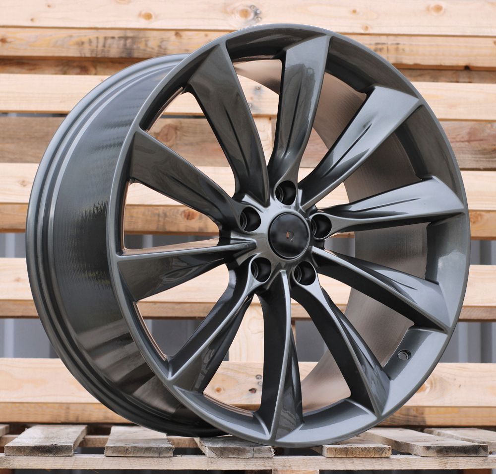 R19x9.5 5X114.3 ET 40 64.1 3S209 (FBX071) Gun Metal (GM) For TESLA (P2) (HYBRID FORGED (Model Y)) 9.5x19 ET40 5x114.3