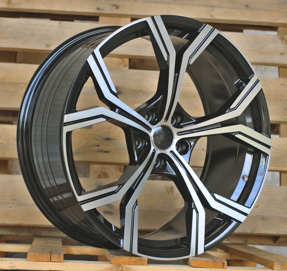 R20x9 5X112 ET 35 66.5 FBX201 Black Polished (MB) For AUD (K7+K4) (HYBRID FORGED) 9x20 ET35 5x112