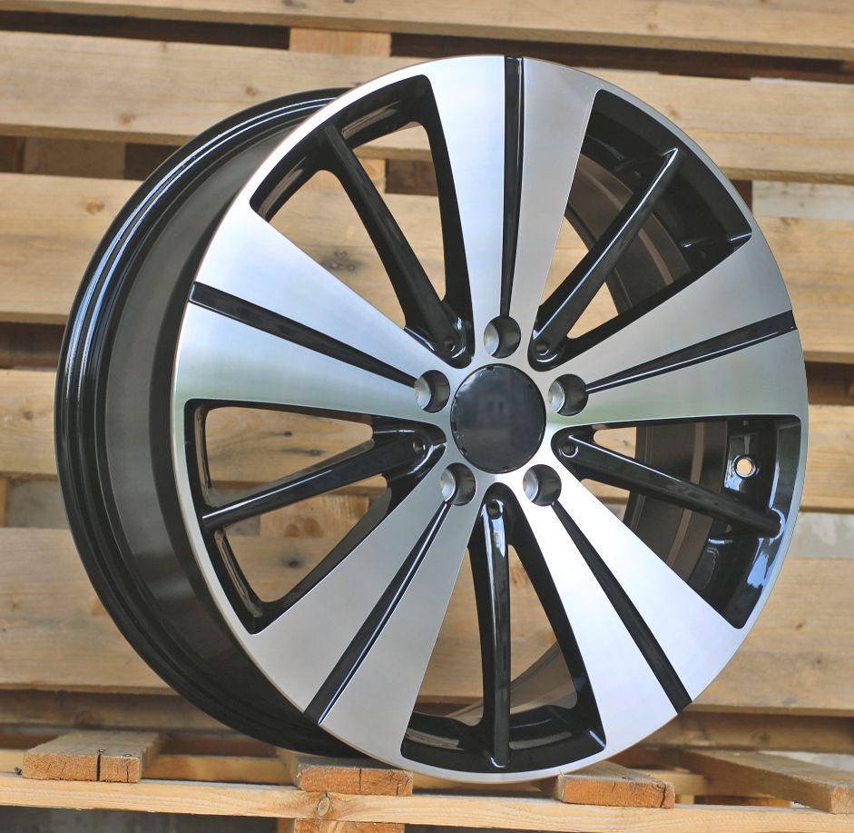  R18x7.5 5X112 ET 52 66.5 H3298F Black Polished (MB) For MER (K7) (HYBRID FORGED) 7.5x18 ET52 5x112
