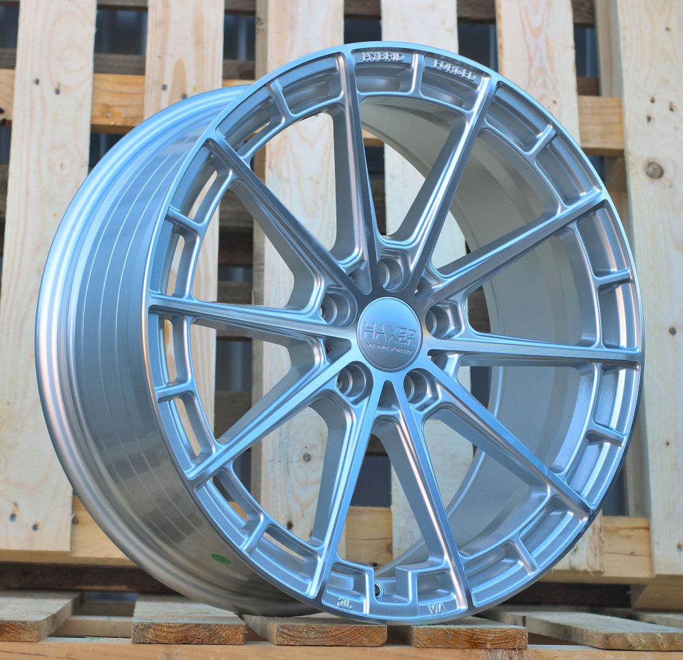 R19x8.5 5X112 ET 40 66.5 HX019F (F9793) Polished Silver Half Matt (MSHM) For HAXER (Z5) (HYBRID FORGED New Design) 8.5x19 ET40 5x112