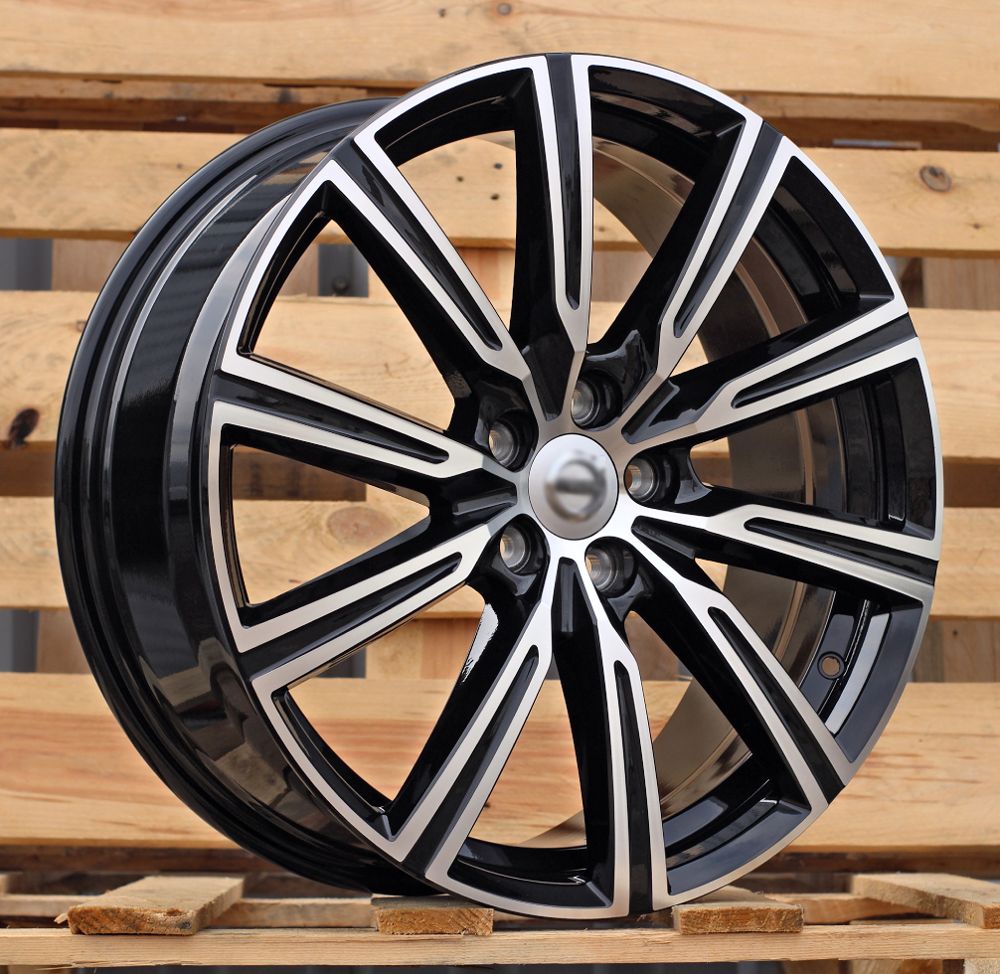ALU PLATIŠČA R19x7.5 5X108 ET 51 63.4 F0084 (TL0084NW) Black Polished (MB) For VOLVO (Z6) 7.5x19 ET51 5x108